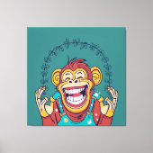 Aap lachend canvas afdruk (Voorkant)