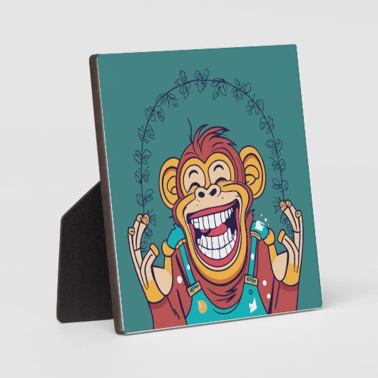 Aap lachend fotoplaat (Voorkant)