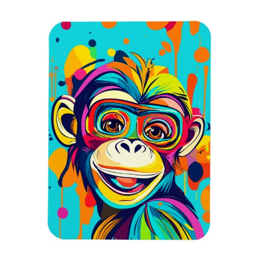 Aap lachend magneet (Verticaal)