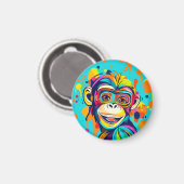 Aap lachend magneet (Voorkant / Achterkant)