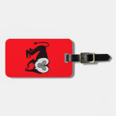 Aap - Leeuwenstaartmakaak - Wildlife - Rood Bagagelabel (Voorkant horizontaal)