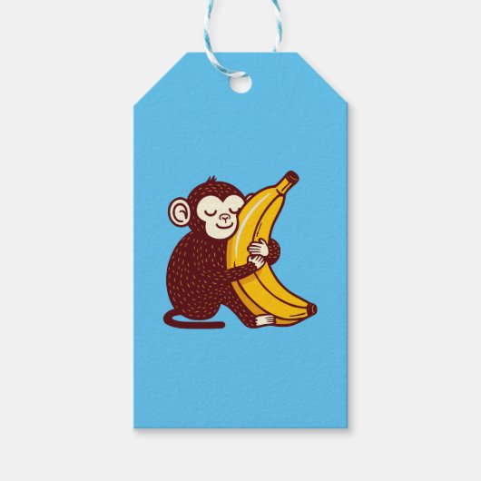 Aap Liefde Banaan Cadeaulabel (Voorkant)