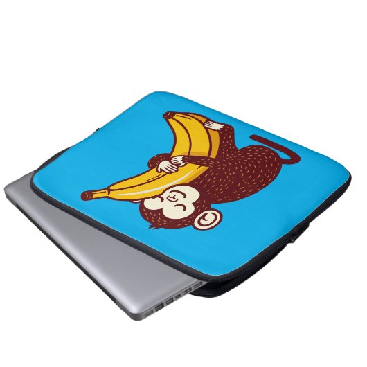 Aap Liefde Banaan Laptop Sleeve (Voorkant onderkant)