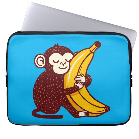 Aap Liefde Banaan Laptop Sleeve (Voorkant)