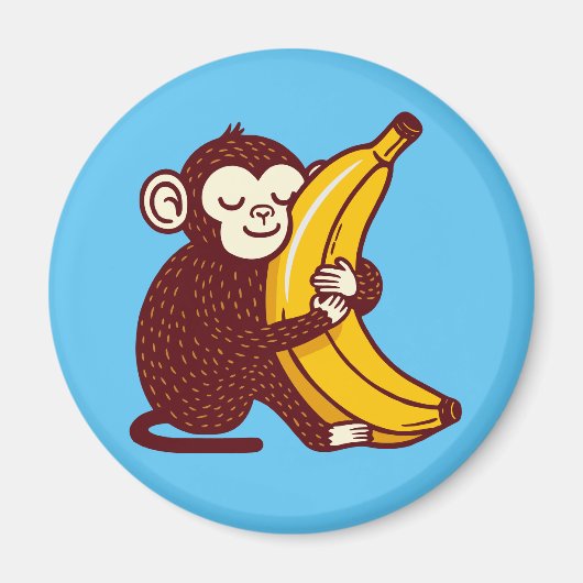 Aap Liefde Banaan Magneet (Voorkant)