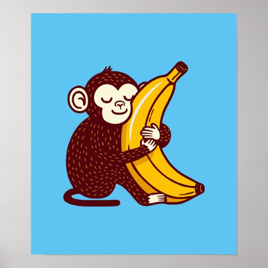 Aap Liefde Banaan Poster (Voorkant)