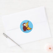 Aap Liefde Banaan Ronde Sticker (Envelop)