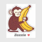 Aap Liefde Banaan Sticker (Vel)