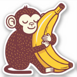 Aap Liefde Banaan Sticker