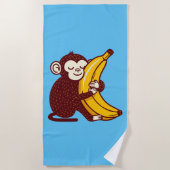 Aap Liefde Banaan Strandlaken (Voorkant)