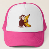 Aap Liefde Banaan Trucker Pet (Voorkant)