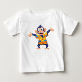 Aap mascotte in tropisch Hawaïaans shirt