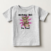 Aap Meisje 2e Verjaardag Tshirts en geschenken