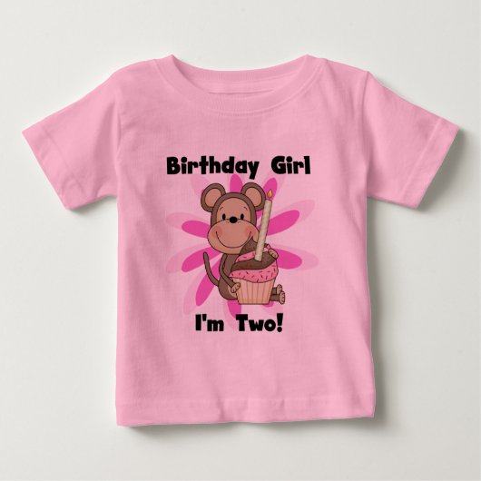 Aap Meisje 2e Verjaardag Tshirts en geschenken (Voorkant)
