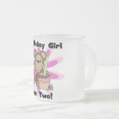 Aap Meisje 2e Verjaardag Tshirts en geschenken Matglas Koffiemok (Voorkant rechts)