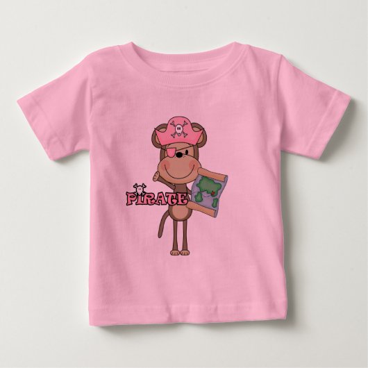 Aap Meisje Pirate Tshirts en geschenken (Voorkant)