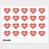 Aap met Apple Heart Stickers (Vel)