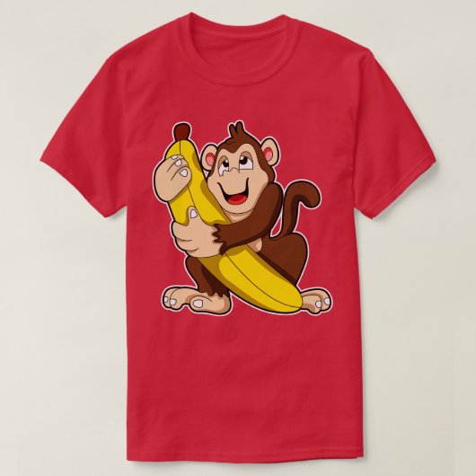 Aap met Banaan 5 T-shirt (Design voorkant)
