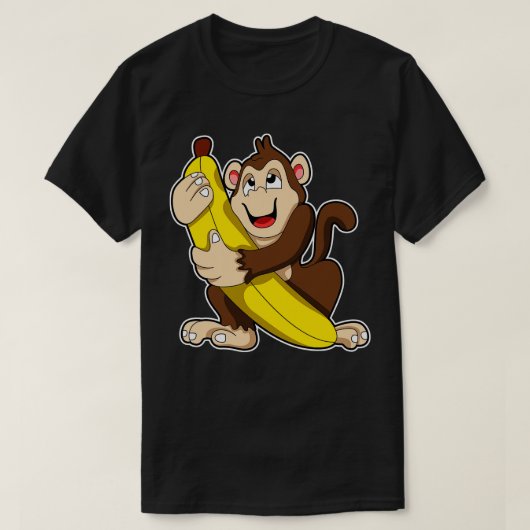 Aap met Banaan 6 T-shirt (Design voorkant)