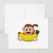 Aap met banaan briefkaart (Voorkant / Achterkant)