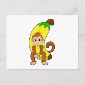 Aap met banaan briefkaart (Voorkant)