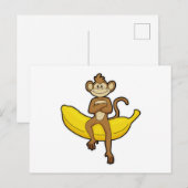 Aap met banaan briefkaart (Voorkant / Achterkant)