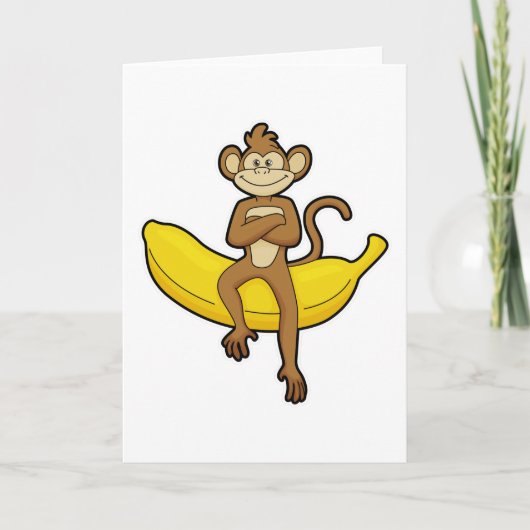 Aap met banaan kaart (Voorkant)