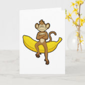 Aap met banaan kaart (Gele Bloem)