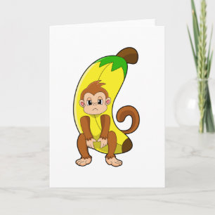 Aap met banaan kaart