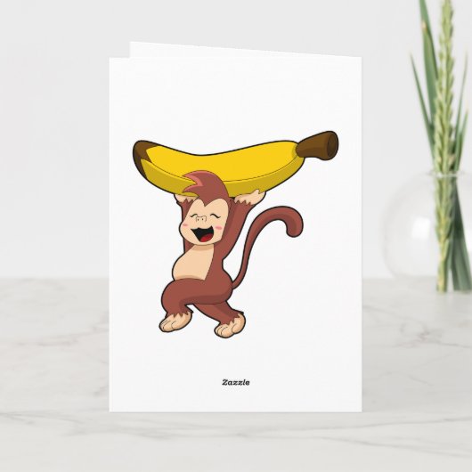 Aap met banaan kaart (Achterkant)