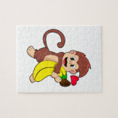 Aap met banaan legpuzzel (Horizontaal)