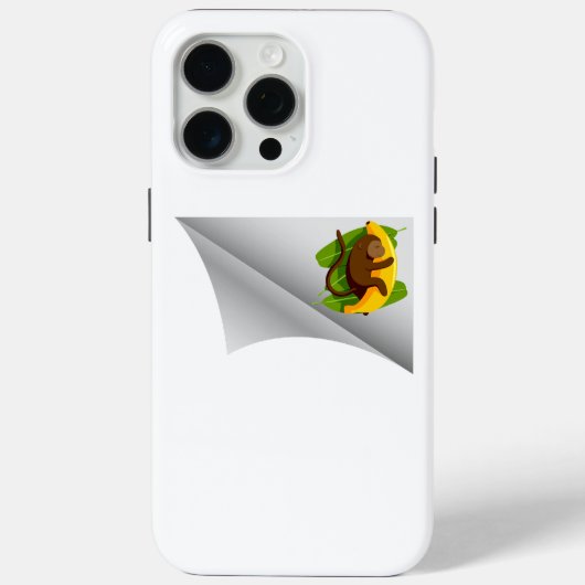 Aap met banaan onder de patch Case-Mate iPhone case (Achterkant)