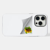 Aap met banaan onder de patch iPhone hoesje (Achterkant horizontaal)