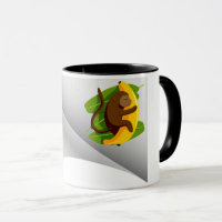 Aap met banaan onder de patch