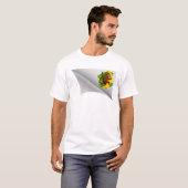 Aap met banaan onder de patch t-shirt (Voorkant volledig)