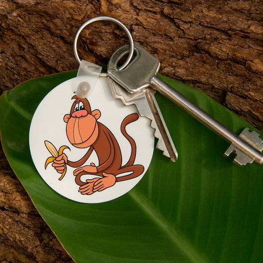 Aap Met Banaan Sleutelhanger