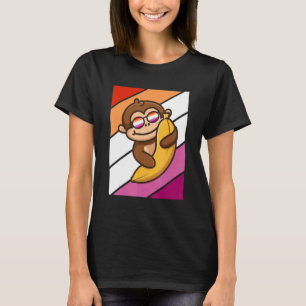 aap met banaanpride lesbische vlag , lesbische , h t-shirt