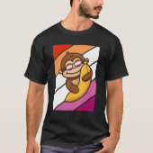 Aap Met Banana Pride Lesbische Vlag LGBTQ Trots T-shirt (Voorkant)