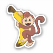 aap met bananen (1).PNG Sticker (Voorkant)