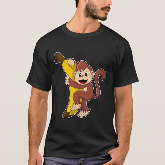 aap met bananen (1).PNG T-shirt (Voorkant)