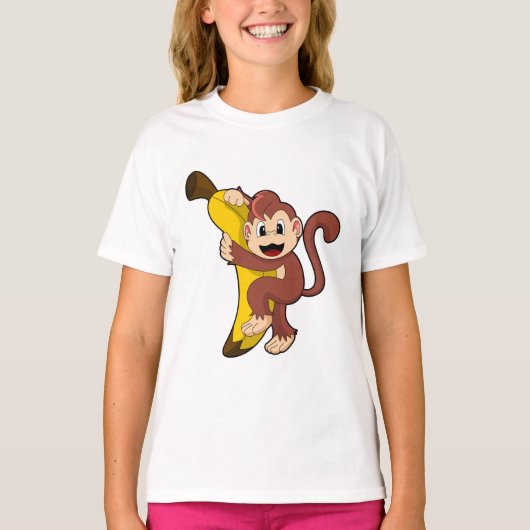aap met bananen (1).PNG T-shirt (Voorkant)