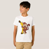 aap met bananen (1).PNG T-shirt (Voorkant volledig)