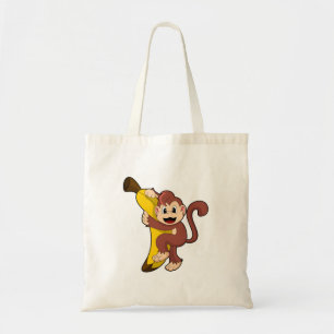 aap met bananen (1).PNG Tote Bag