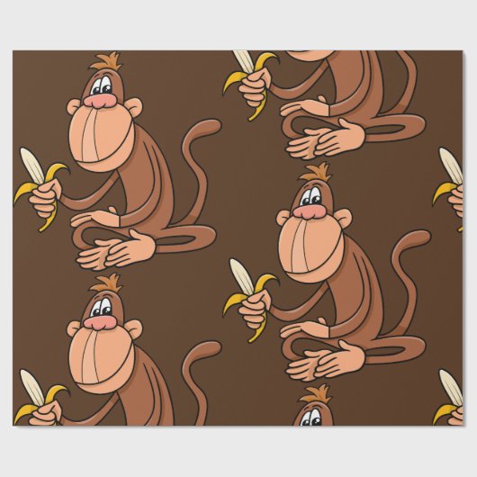 aap met bananen cadeaupapier (Vlak)