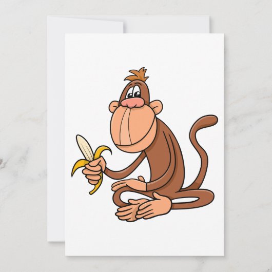 aap met bananen kaart (Voorkant)
