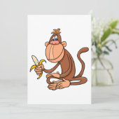 aap met bananen kaart (Staand voorkant)