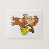 Aap met bananen legpuzzel (Horizontaal)