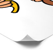 aap met bananen poster (Hoek)