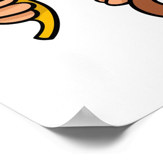 aap met bananen poster (Hoek)