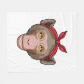 aap met Bandana Fleece Deken (Voorkant (Horizontaal))